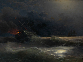 Aivazovsky Ivan | Айвазовский Иван - Пылающее судно, 1896