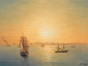 Aivazovsky Ivan | Айвазовский Иван - Русские суда на закате