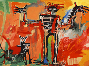 Basquiat J.M. - Boy and dog in a Johnnypump | Баския Жан-Мишель