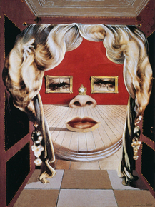 Salvador Dali - Face of Mae West Which May | Сальвадор Дали - Лицо Мэй Вест, 1934