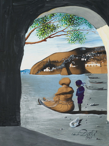 Salvador Dali | Сальвадор Дали - Таинственный рот появляется на спине моей няни, 1941