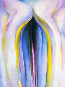 O'Keeffe Georgia - Grey Line With Black, Blue And Yellow | О'Кифф Джорджия