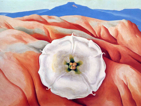 O'Keeffe Georgia - Red hills and white flower II | О'Кифф Джорджия