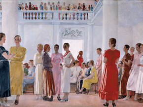 Дейнека Александр Александрович - На женском собрании, 1937