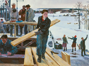 Дейнека Александр Александрович - На просторах строек, 1949