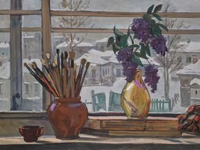 Дейнека Александр Александрович - Окно в мастерской, 1947