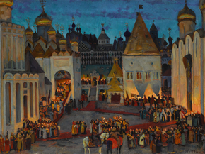 Юон Константин Федорович - Sobornaya Square. Moscow Kremlin