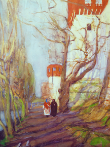 Юон Константин Федорович - Near The Novodevichy Monastery in spring