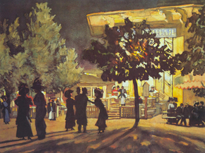 Юон Константин Федорович - The Night. Tverskoy Boulevard