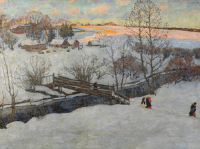 Юон Константин Федорович - The Winter. Little Bridge