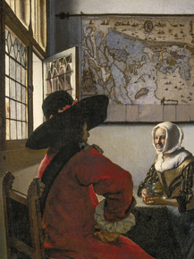 Jan Vermeer | Ян Вермеер - Офицер и смеющаяся девушка