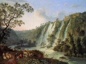 Jakob Hackert | Хаккерт Якоб - Villa des Maecenas und Wasserflle in Tivoli