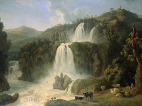 Jakob Hackert | Хаккерт Якоб - The Waterfall at Tivoli, 1785