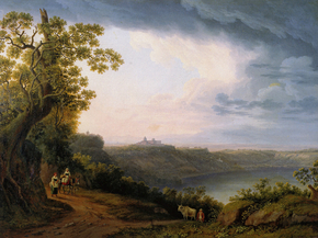 Jakob Hackert | Хаккерт Якоб - Blick auf den Albaner See mit Castel Gandolfo