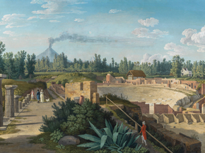 Jakob Hackert | Хаккерт Якоб - Blick auf das groe Theater von Pompeji