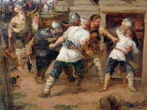 Суриков Василий - Убиение язычниками первых христиан на Руси, 1884
