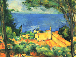 Cezanne Paul | Сезанн Поль - Эстак с красными крышами
