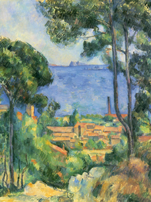 Cezanne Paul | Сезанн Поль - Вид на Эстак и шато д Иф (море в окрестностях Эстака)