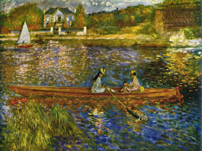 Pierr - Auguste Renoir | Ренуар Пьер - Сена близ Анера. Лодка