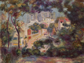 Pierr - Auguste Renoir | Ренуар Пьер - Пейзаж с видом на Сакре-Кёр