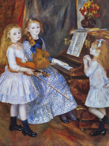 Pierr - Auguste Renoir | Ренуар Пьер - Дочери Катюля Мандеса у фортепиано