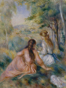 Pierr - Auguste Renoir | Ренуар Пьер - Девушки на лугу