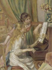 Pierr - Auguste Renoir | Ренуар Пьер - Две девушки у фортепиано