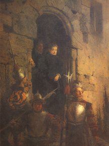 Polenov Vasily - Arrest of the Huguenot Jacqueline de Montbel dEtremont, 1875 | Поленов Василий