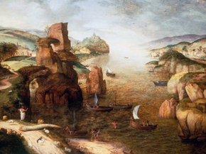 Pieter Bruegel | Питер Брейгель - Пейзаж с Христом и апостолами на Тивериадском озере