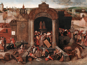 Pieter Bruegel | Питер Брейгель - Христос изгоняет торговцев из храма