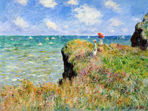 Monet Claude | Клод Моне - Прогулка на утесе в Пурвиле