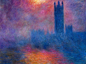 Monet Claude | Клод Моне - Парламент в полдень, в тумане