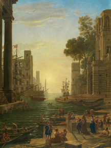 Claude Lorrain - Harbour scene | Лоррен Клод
