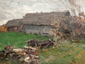 Korovin Konstantin | Коровин Константин - Вид с сараем