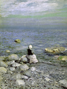 Korovin Konstantin | Коровин Константин - На берегу Черного моря, 1890