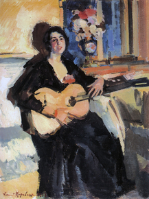 Korovin Konstantin | Коровин Константин - Дама с гитарой, 1911
