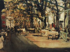 Korovin Konstantin | Коровин Константин - Кафе в Ялте, 1905