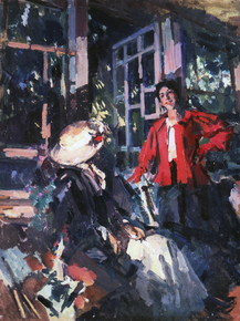 Korovin Konstantin | Коровин Константин - На окне, 1919