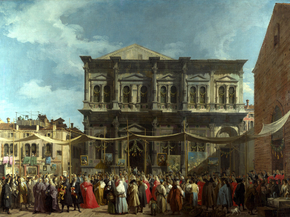 Canaletto | Каналетто - Венеция, Праздничный день в Сен Рохе Canaletto | Каналетто - Венеция, Праздничный день в Сен Рохе