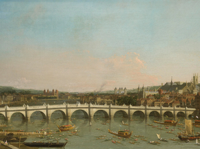 Canaletto - Westminster Bridge from the North with Lambeth Palace in distance | Каналетто