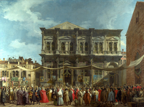 Canaletto - The Doge Visiting the Church and Scuola di San Rocco | Каналетто Canaletto - The Doge Visiting the Church and Scuola di San Rocco | Каналетто