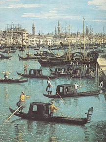 Canaletto - Gondoliers near the Entrance | Каналетто