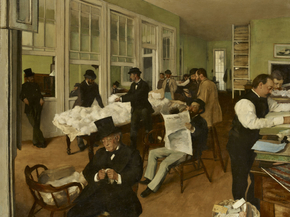 Edgar Degas | Дега Эдгар - Контора по торговле хлопком в Новом Орлеане