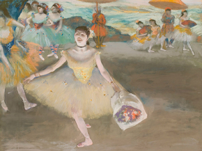 Edgar Degas - Dancer with bouquet, curtseying, 1877 | Дега Эдгар