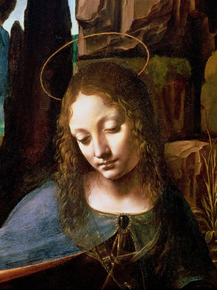 Leonardo da Vinci - Detail of the Head of the Virgin | Леонардо да Винчи