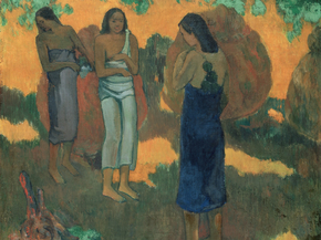 Paul Gauguin | Гоген Поль - Три таитянки на желтом фоне