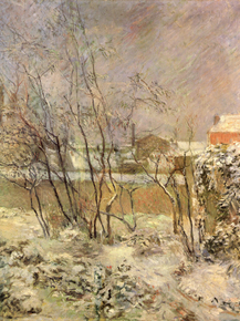 Paul Gauguin | Гоген Поль - Снег на Рю Каркель