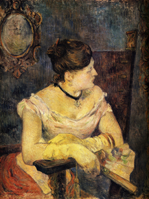Paul Gauguin | Гоген Поль - Портрет мадам Гоген в вечернем платье