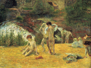 Paul Gauguin | Гоген Поль - Купальщица у мельницы Бойс дАмур, Понт-Авен