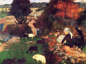 Paul Gauguin | Гоген Поль - Бретонская пастушка